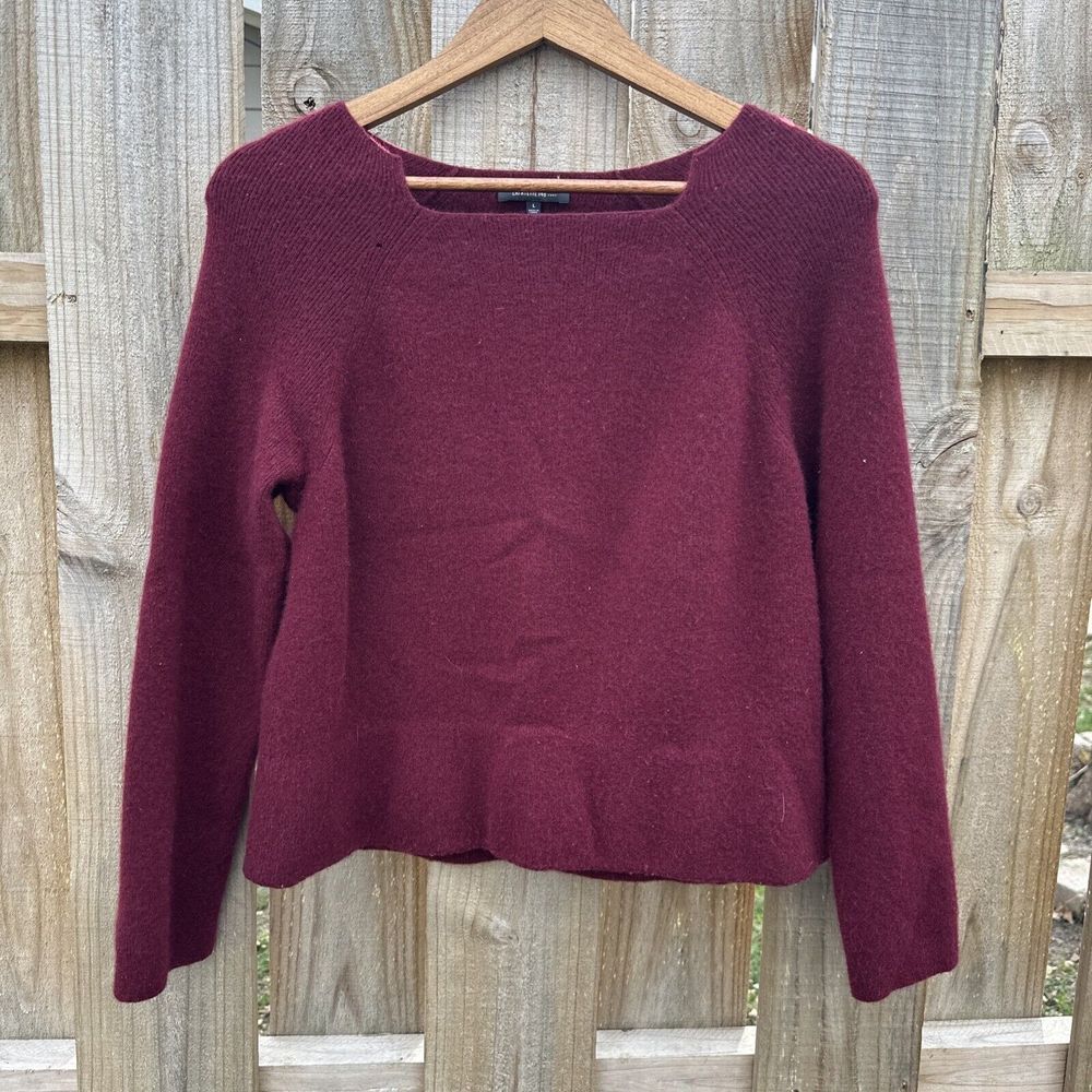 *READ* Lafayette 148 New York Long Sleeve Soft Sweater Women Size Large Purple